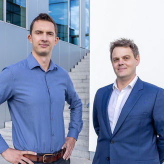 KPMG expert on CBAM Frederik Cappelle and Christof Van Roey of Reynaers Aluminium