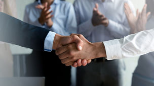 Two people shaking hands