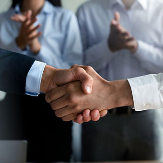 Two people shaking hands