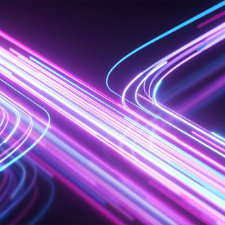 Abstract purple 3D shapes