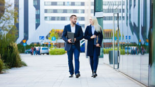 modern urban district with residential living