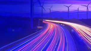 energy road through windmills