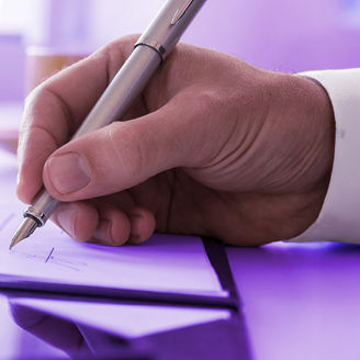 Person signing a document