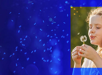 little girl with dandelion