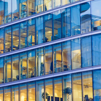 façade vitrée building entreprise