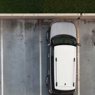 Car parked in a parking lot