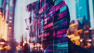 A businessman looking forward to future opportunities.