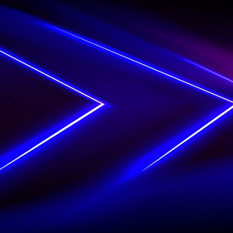 Blue led light tunnel on black background. Vector realistic illustration of abstract neon arch illumination glowing on dark stage, laser beam corridor for nightclub decoration, futuristic cyber space