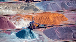 Ore and conveyor belt aerial
