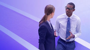 Collegues discussing deals to transformation