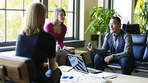 Group of businesspeople meeting in office