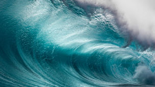 Wave curling and crashing