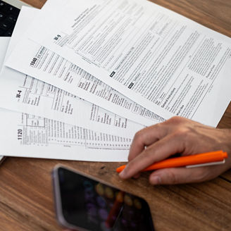 Business person working on E-invoicing related matters