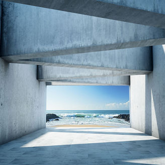 Infrastructure Modern concrete tunnel