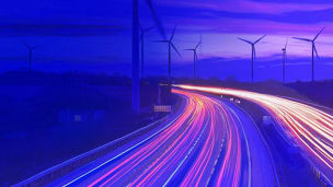 veterne turbiny popri dialnici