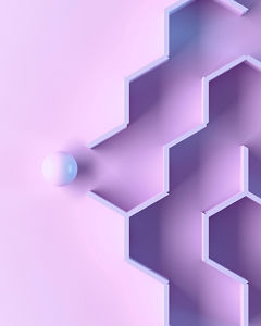 Ball at the beginning of a labyrinth