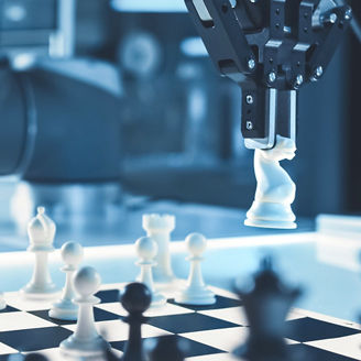 Robot playing chess