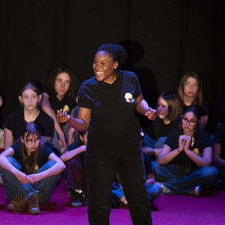 Young talent Anicet Adeyemi sings solo during Klarafestival supported by KPMG in Belgium