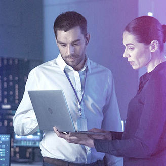 Colleagues in discussion