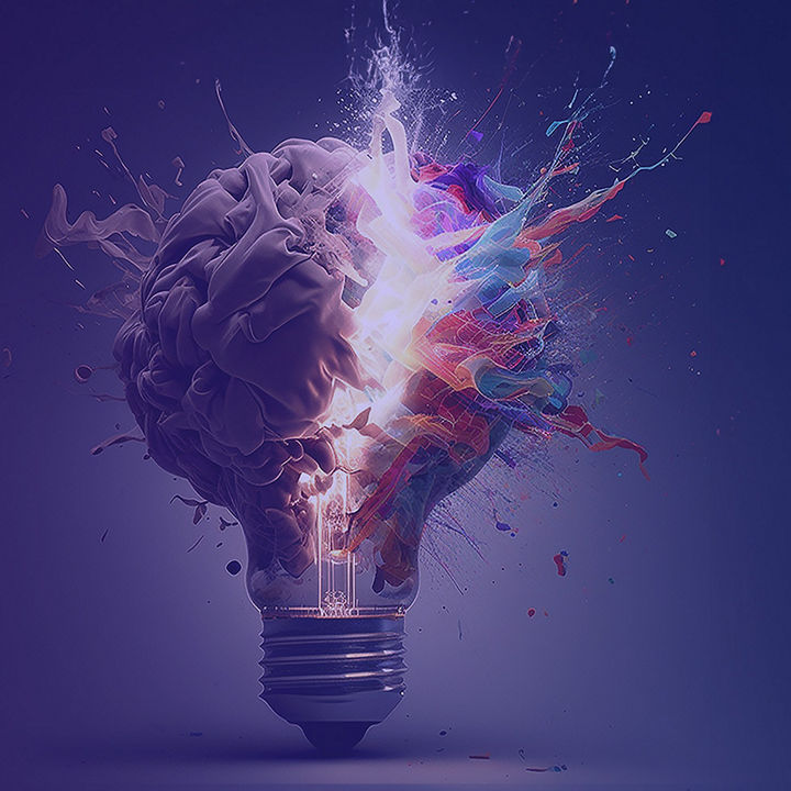 Abstract image of a light bulb