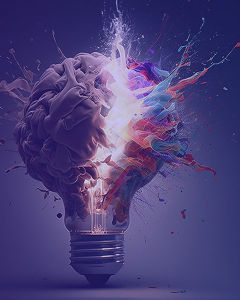 Abstract image of a light bulb