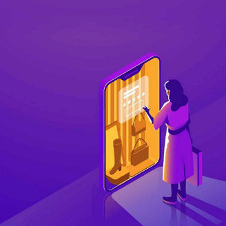 woman-standing-in-front-of-mobile