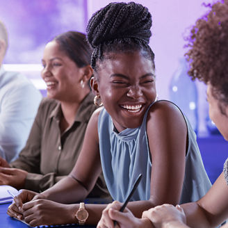 group of people smiling