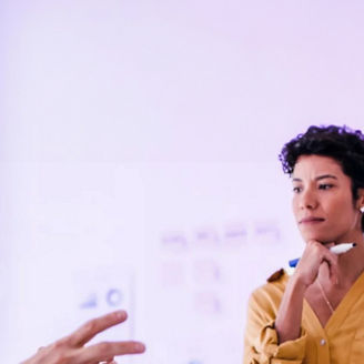 Colleagues talking