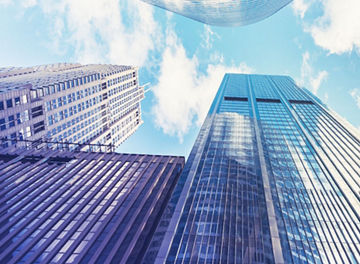 Hochhäuser von unten