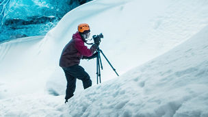 man in snow