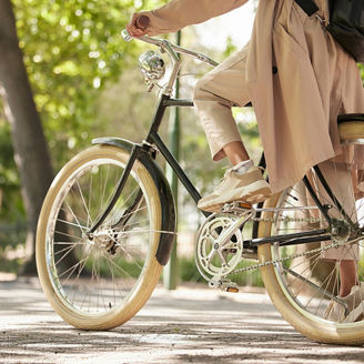 Woman on a bike