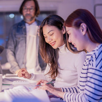 Women working together