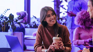 Women at work with co-worker