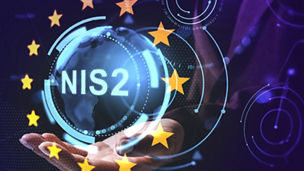 NIS2 abstract on human hand