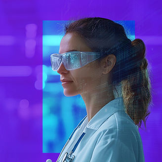 woman with protection glasses