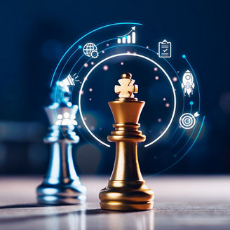 Chess pieces representing risk