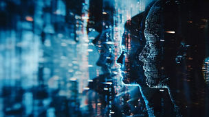 Digital robotic human faces