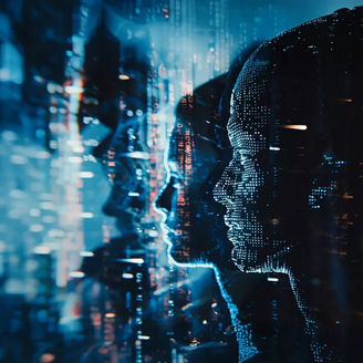 Digital robotic human faces