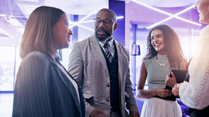 A group of colleagues discussing a project