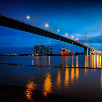 Rama 9 bridge, Bangkok, Thailand