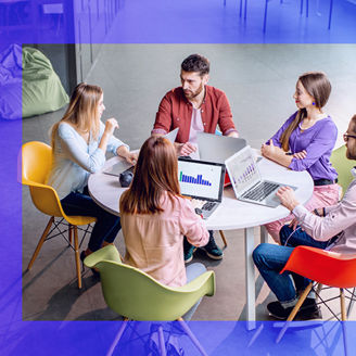 Technology consultants discussing SAP migration