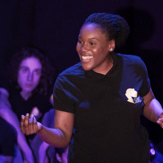 Young talent Anicet Adeyemi sings solo during Klarafestival supported by KPMG in Belgium