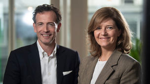 Michael Wagemans, Head of Sustainability at KPMG Belgium and Valérie Siegler Brands, Innovation & Sustainability Director for Spadel.