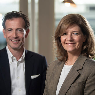 Michael Wagemans, Head of Sustainability at KPMG Belgium and Valérie Siegler Brands, Innovation & Sustainability Director for Spadel.