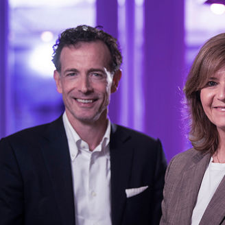 Man and woman in a suit