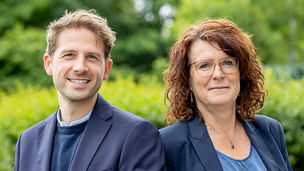 Corentin Dandrimont of KPMG and Nicole van Deventer of Cegeka Group
