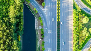 Bovenaanzicht snelweg