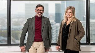 KPMG’s AI Expert Annelies De Corte and CEO of Digitaal Vlanderen, Jan Smedts