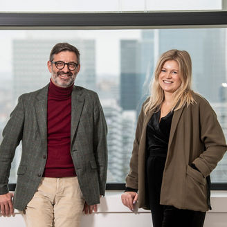 KPMG’s AI Expert Annelies De Corte and CEO of Digitaal Vlanderen, Jan Smedts