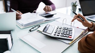 Bovenaanzicht op rekenmachine